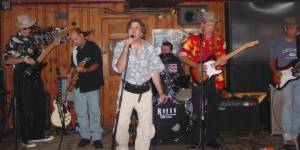 Guest Guitarist Steve Griffin and Mark get down.
