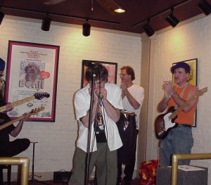 Audience participation for TrainTime's signature rendition of the classic Train-Time Blues Harmonica solo